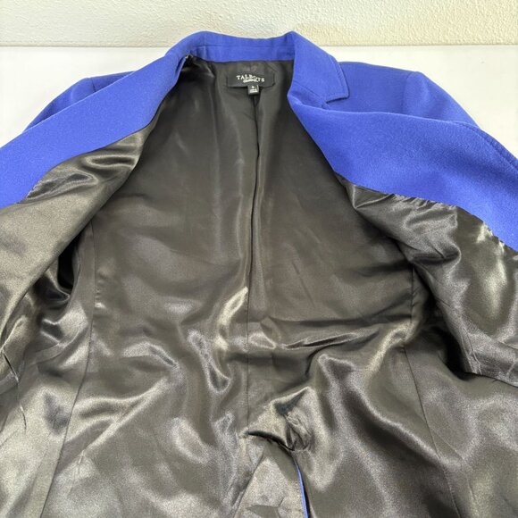 Talbots The Kate Fit Blazer Womens 6 Purple Blue Jewel Toned Wool One Button - Picture 10 of 12